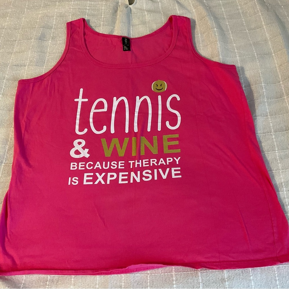 Tennis and Wine Tank Top XL